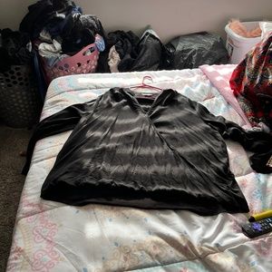 Long sleeve lightweight black dress shirt